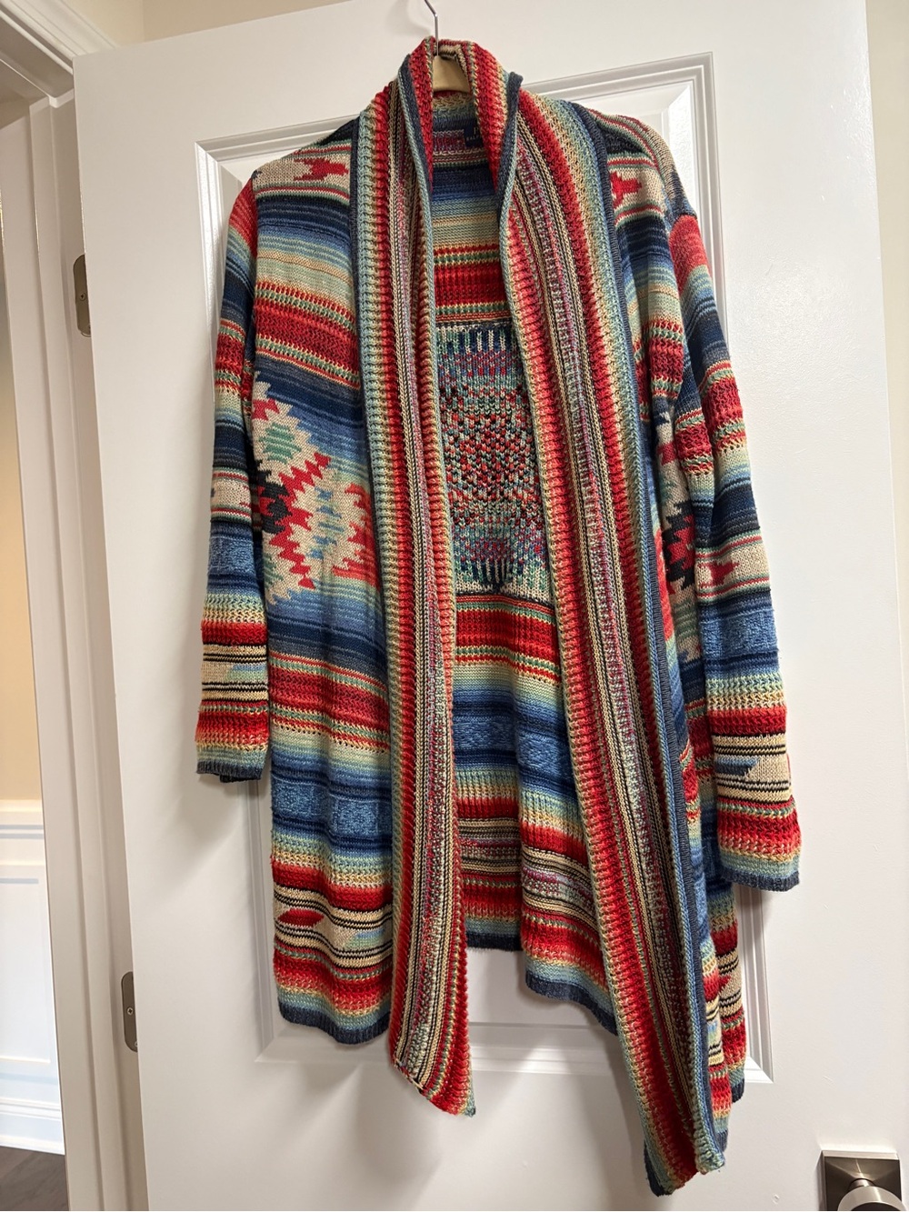 Ralph Lauren Multicolor Striped Knit Cardigan - Red, Navy, Cream, Green